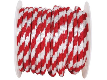 Koch 5 8 in. D X 140 ft. L Red White Solid Braided Polypropylene Derby Rope For Sale