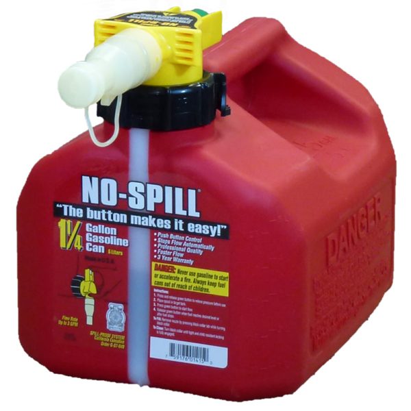 No-Spill Plastic Gas Can 1.25 gal Fashion