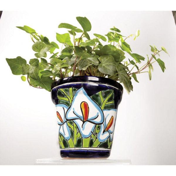 Avera Products Talavera 5.5 in. H X 5 in. D Ceramic Planter Multicolored For Cheap