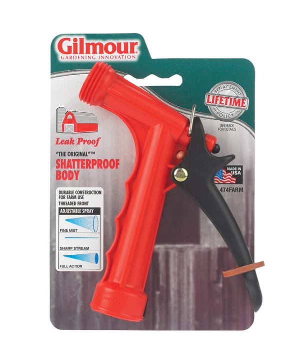 Gilmour The Original Adjustable Continuous Plastic Threaded Front Hose Nozzle Online now