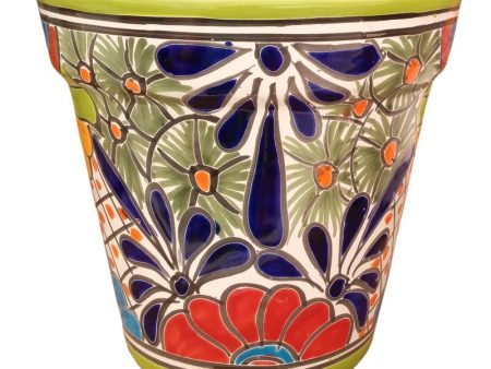 Avera Products Talavera 5.5 in. H X 5 in. D Ceramic Planter Multicolored For Cheap