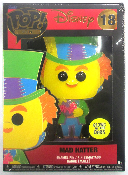 FUNKO PIN Alice in Wonderland Mad Hatter GLOW Blacklight Hot on Sale