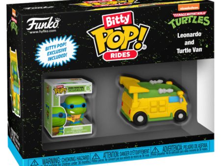 FUNKO BITTY POP Ride TMNT Turtles Leonardo and Turtle Van Supply