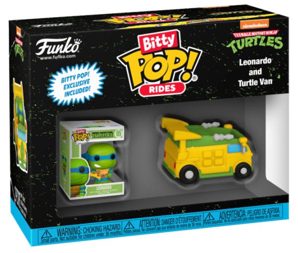 FUNKO BITTY POP Ride TMNT Turtles Leonardo and Turtle Van Supply