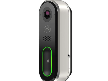 ADC-VDB770-S Design Studio Series Touchless Video Doorbell Camera with Expansive 150° Vertical FOV, Two-Way Audio, Full HD, HDR and IR Night Vision, Silver (Powered by Alarm.com) Online Sale