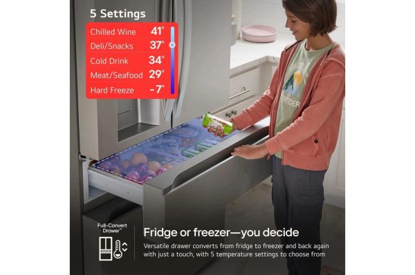 29 cu. ft. Smart Standard-Depth MAX™ 4-Door French Door Refrigerator with Full-Convert Drawer™ Fashion