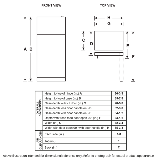 GE® 21.9 Cu. Ft. Garage Ready Top-Freezer Refrigerator Discount