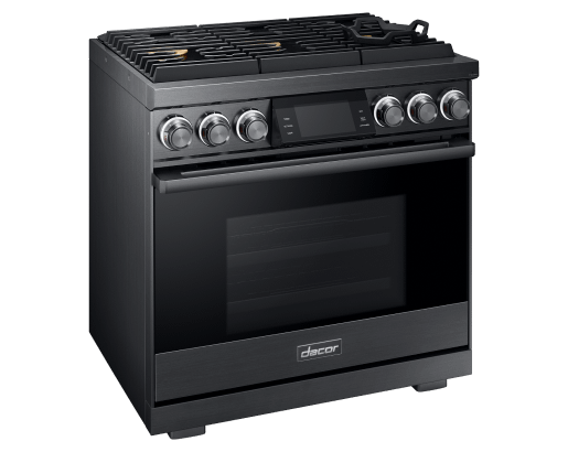 36  Pro Gas Range, Graphite Stainless Steel, Natural Gas Fashion