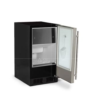 15  Low Profile Clear Ice Machine - With Factory-Installed Drain Pump - Solid Panel Overlay Ready Door - Left Hinge Online now